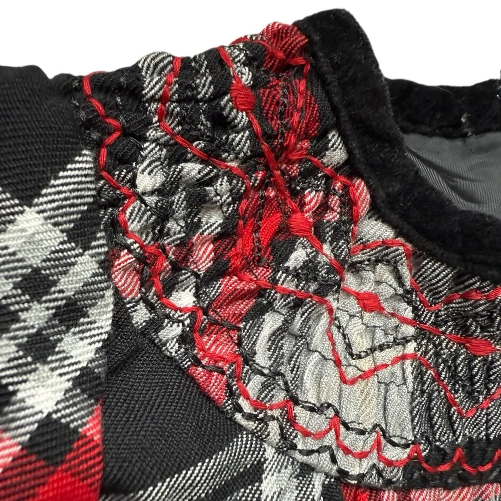 Hanna Andersson Christmas Dress Plaid Black Red Baby Toddler Girls Size 3